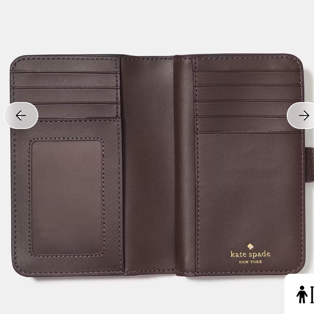 Kate Spade Lena Medium Bifold Wallet - Espresso - Picture 2 of 5